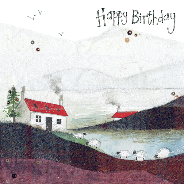 Lochside Sheep Birthday Card