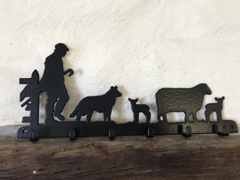 One Man and his Dog 6 Hook Key Rack