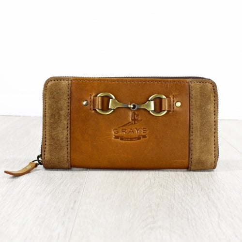 Sally Purse in Leather and Suede Antique Tan