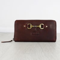 Sally Equine Purse In Fine Leather Brown