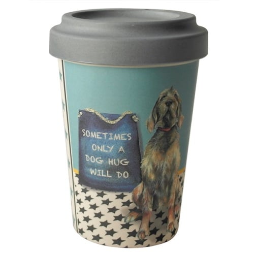 Dog Hug Vizsla Bamboo Travel Mug