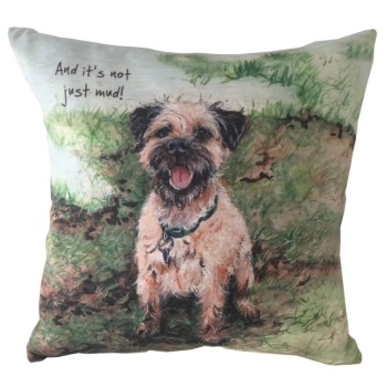 Not Mud Border Terrier Cushion