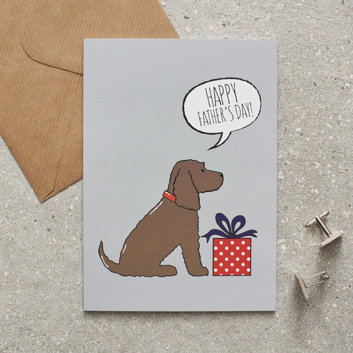 Brown Cocker Spaniel Father’s Day Card 