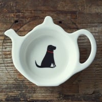 Gift Boxed Black Labrador Teabag Dish