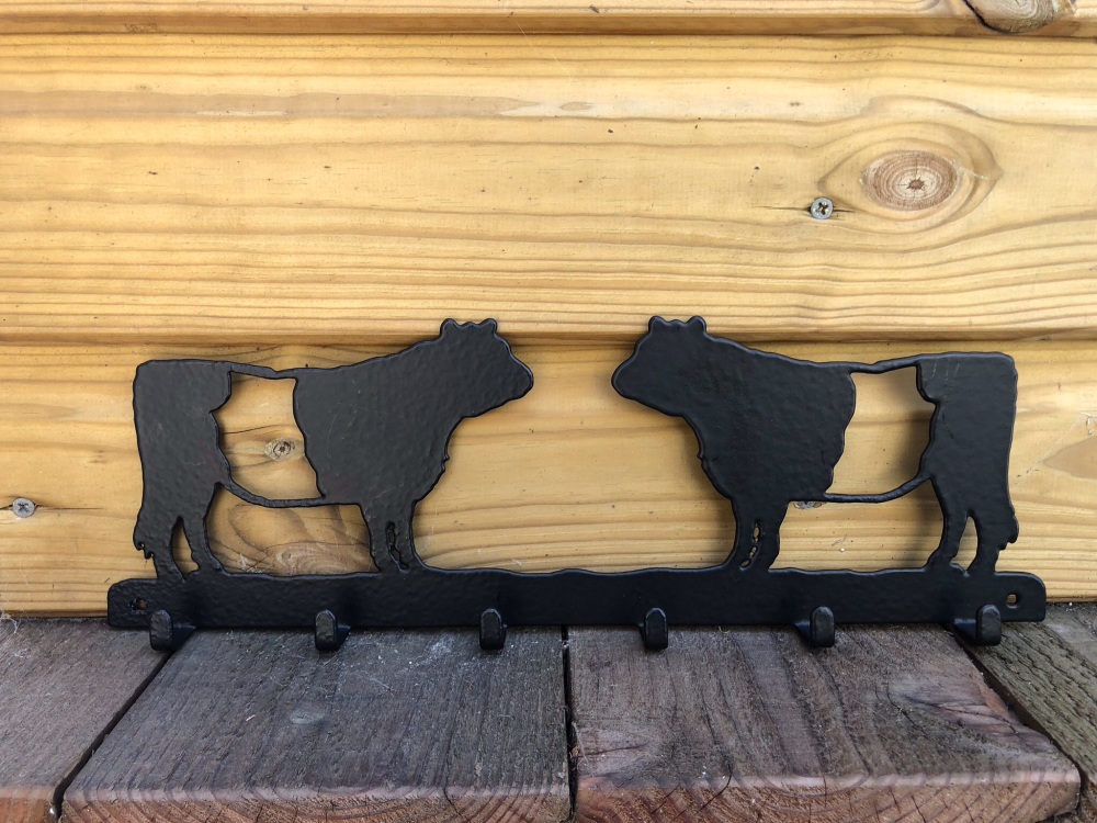 Belted Galloway 6 Hook Key Rack
