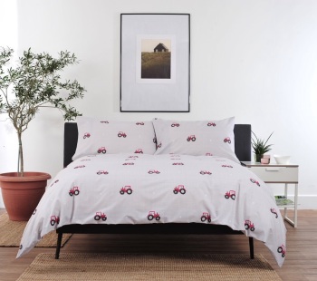 Red Tractor Double Duvet Set