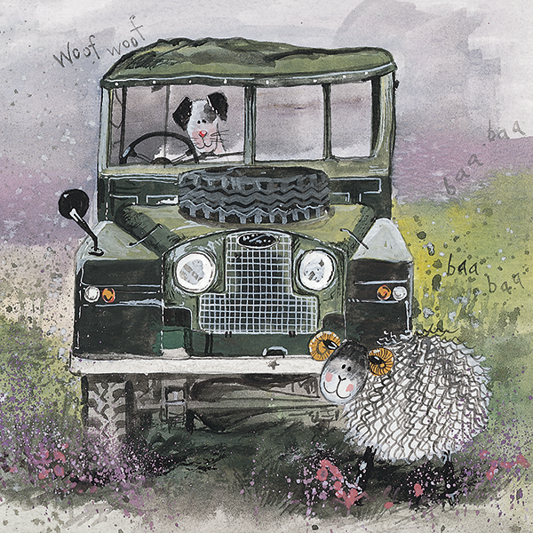 On the Moors Land Rover Card