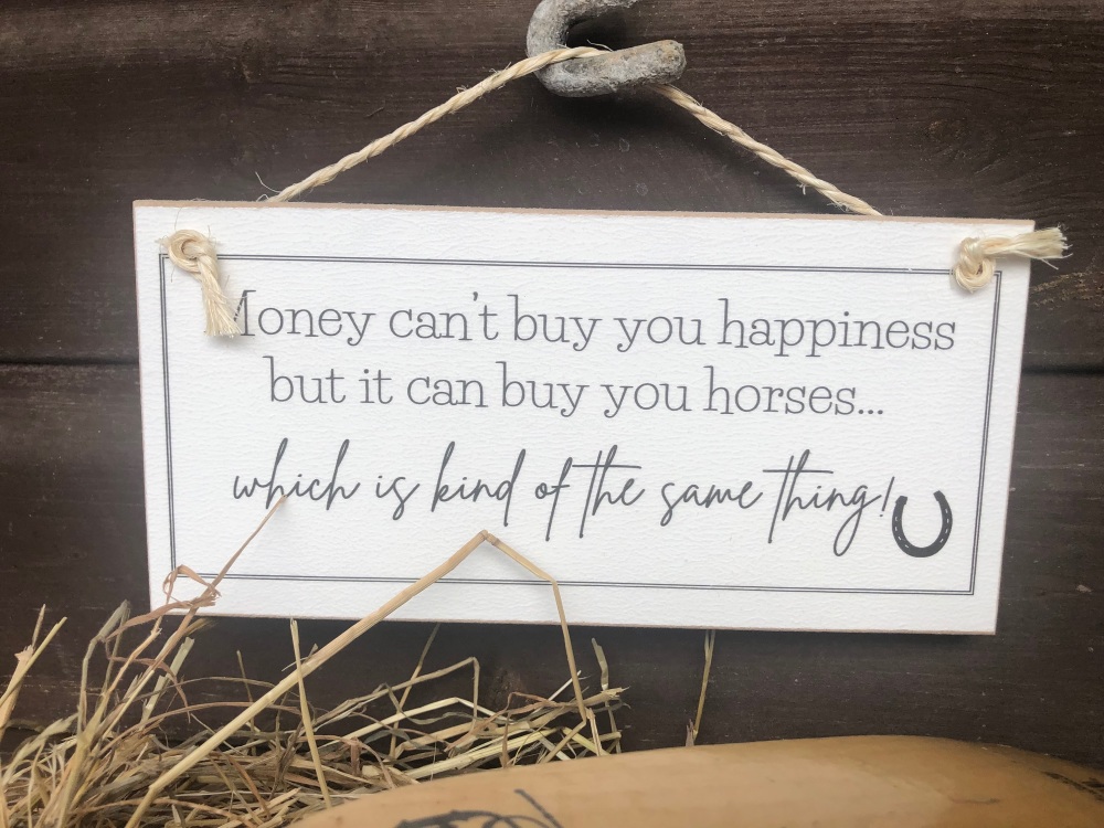 Mucking out Horses Wooden Sign