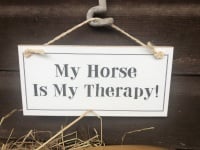 My horse is my therapy Wooden Sign