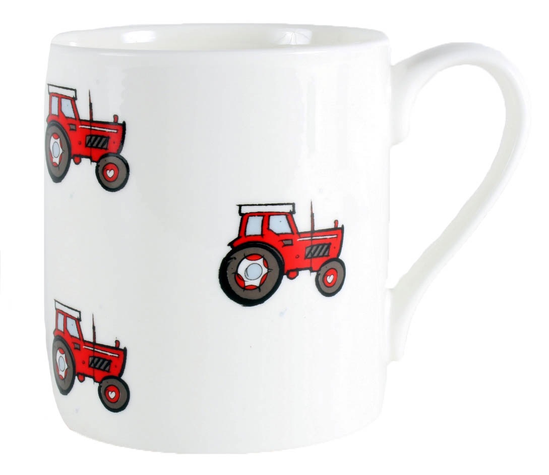 Red Tractor Fine Bone China Mug