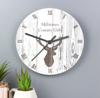 Highland Stag Personalised Clock