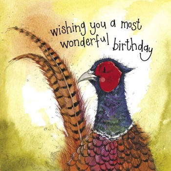 Sunshine Pheasant Birthday Card