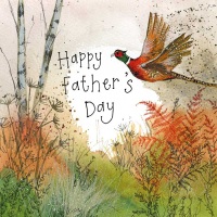 Pheasant & Bracken Fathers Day Card
