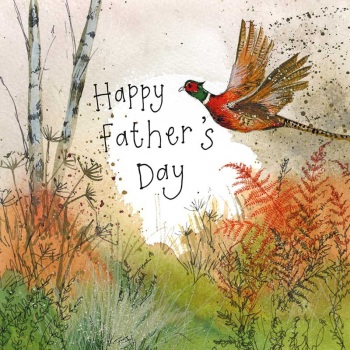 Pheasant & Bracken Fathers Day Card