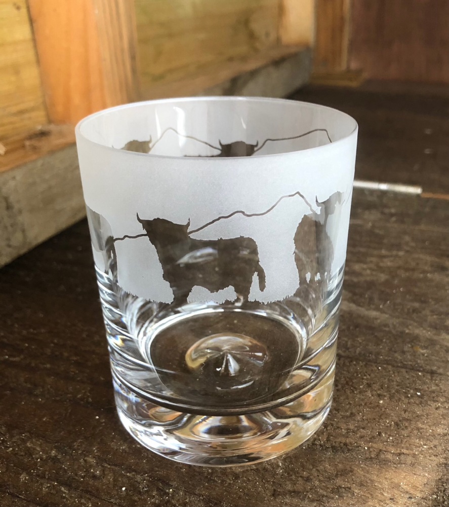 Highland Cow Whisky Tumbler