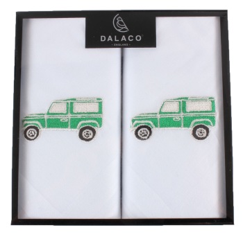 Land Vehicle Embroidered Handkerchief Set