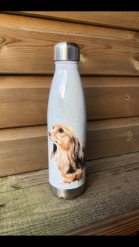Lily Longhaired Dachshund Stainless Steel Water Bottle