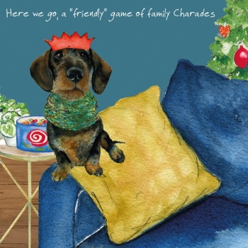 Wire Haired Dachshund Christmas Card