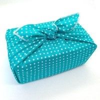 Furoshiki Gift Wrap: Turquoise Spots (Large)