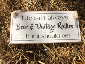 Beer and Vintage Rallies Wooden Sign