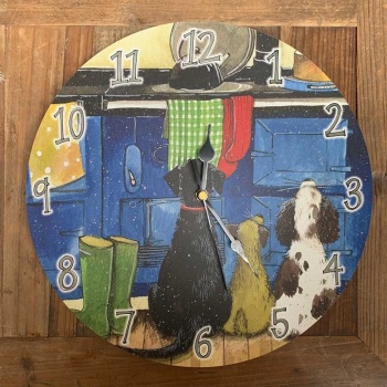 Country Dogs Clock