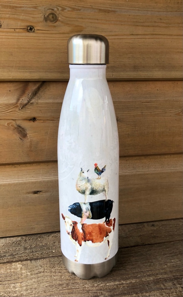 Farmyard Stack Stainless Steel Water Bottle