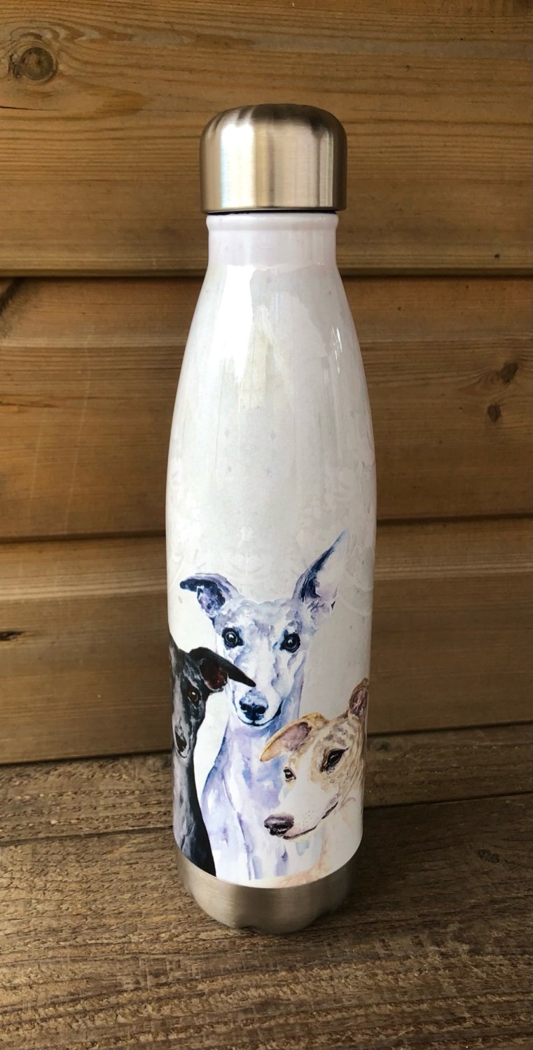 Trio of Whippets Stainless Steel Water Bottle