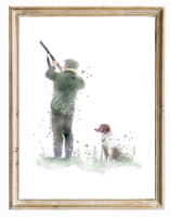 'A Day in the Country'- Man & Spaniel Print