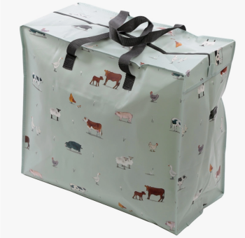 Farm Animals Zip Up Laundry Storage Bag