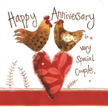 Chickens Anniversary Card