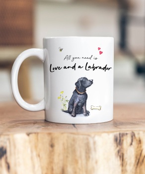 Love and a Black Labrador Mug