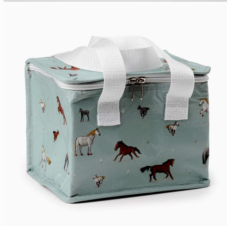 Woven Cool Lunch Bag-Horses