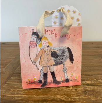 Girl and Horse Small Gift Bag