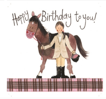 Girl and Pony Birthday Card