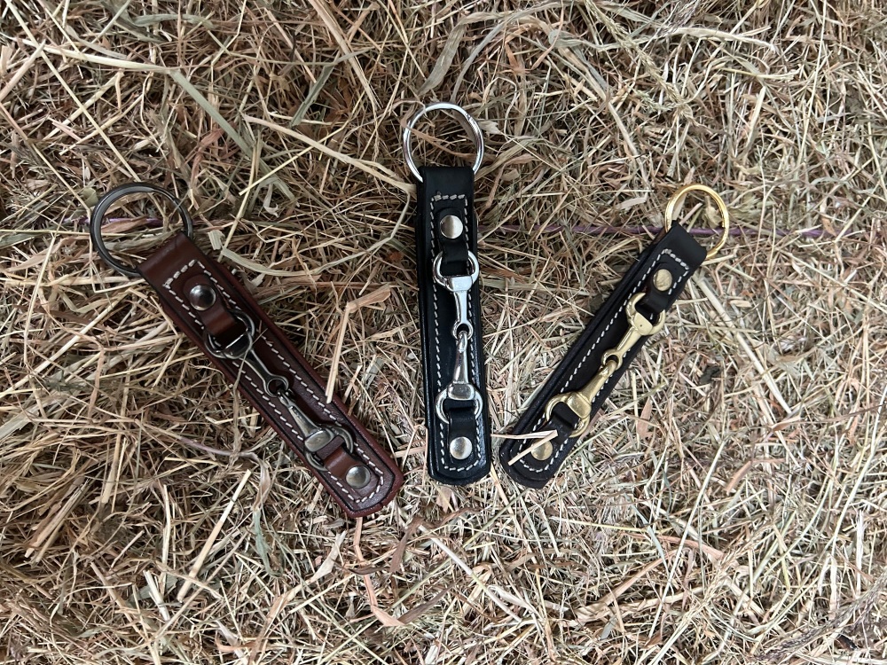 Snaffle Leather Key Fob