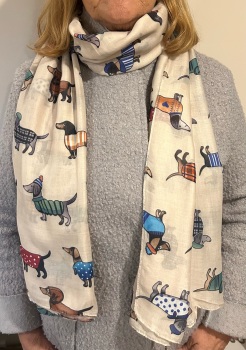 Dachshund Scarf- Stone