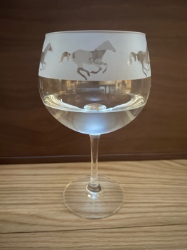 Galloping Horses Balloon Gin Glass
