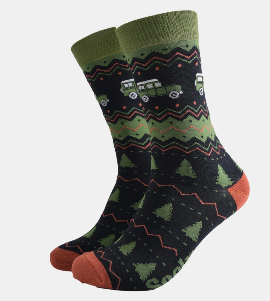 Men's Off Roading Fair Isle Bamboo Socks