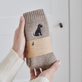 Dog Walker Socks- Black Cocker Spaniel