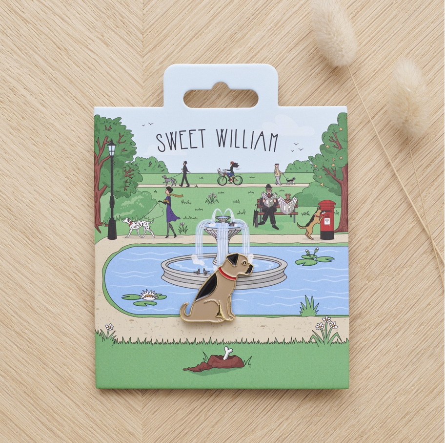 Border Terrier Dog Pin