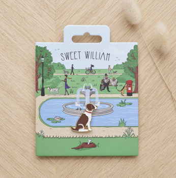 Liver and White Springer Spaniel Dog Pin