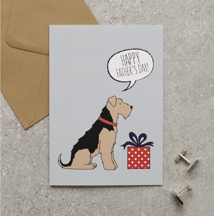 Airedale / Lakeland / Welsh Terrier Father's Day Card