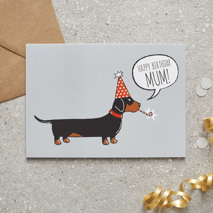Dachshund Mum Birthday Card