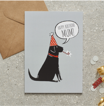 Black Labrador Mum Birthday Card