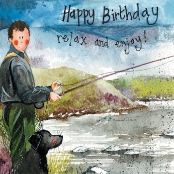 Gone Fishing Birthday Card