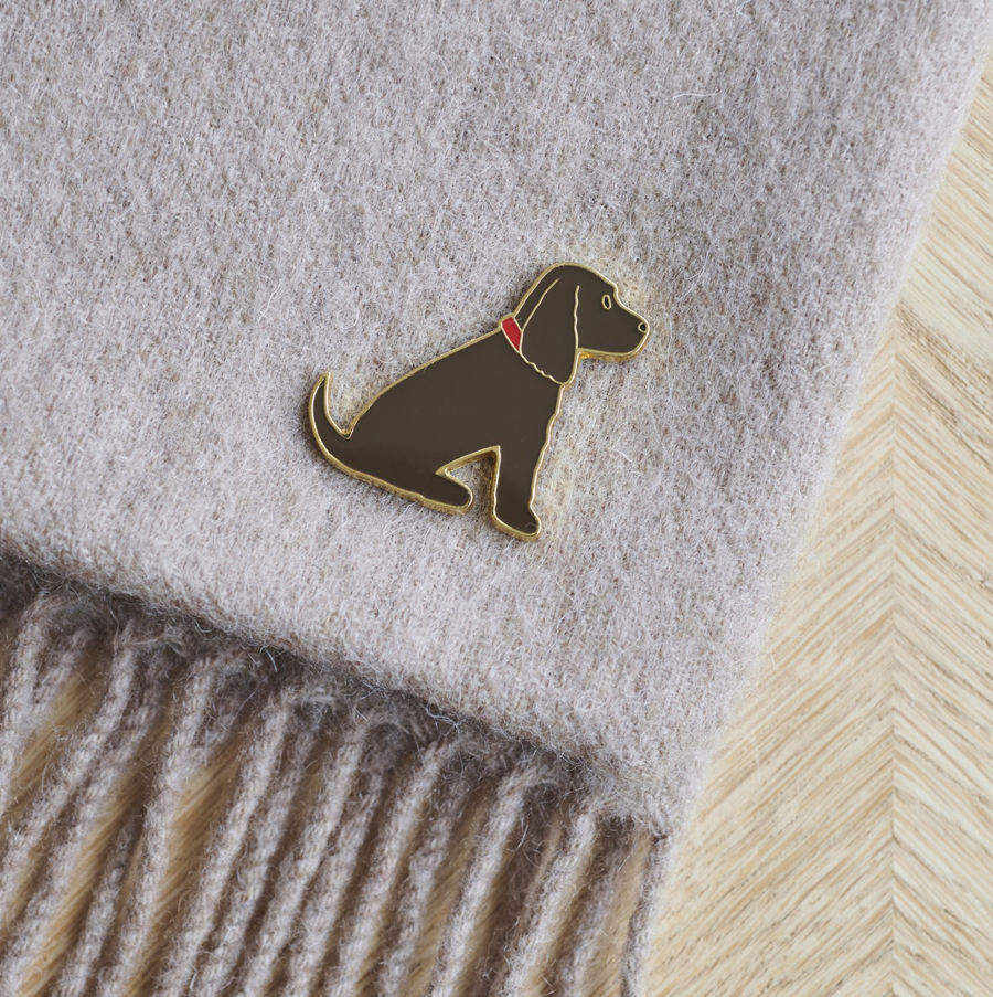 Brown Cocker Spaniel Dog Pin
