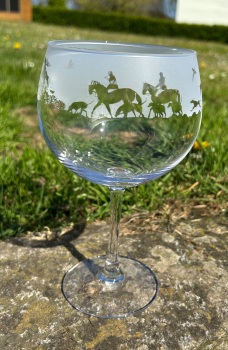 Hunting Balloon Gin Glass