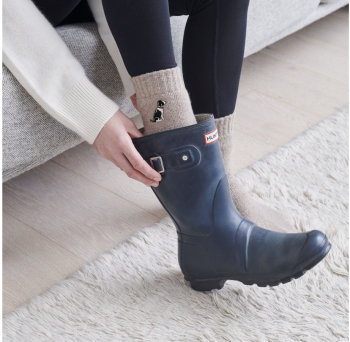 Dog Walker Socks- Black and White Springer Spaniel