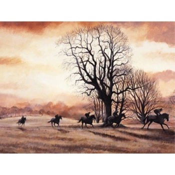 Golden Gallopers Mounted Print