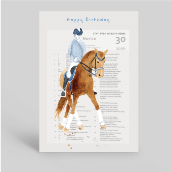 Happy Birthday- Stay even in Both Reins Card